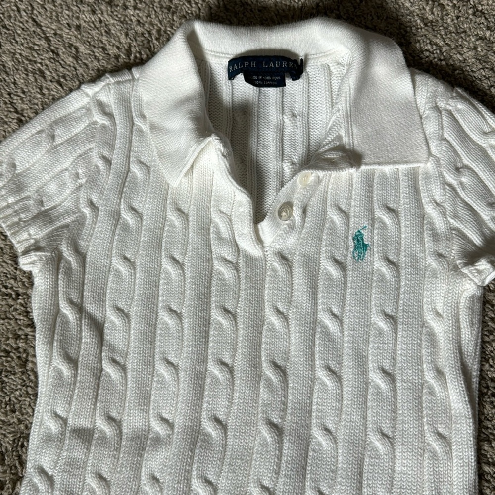 Ralph Lauren Slim Fit Cable-Knit Polo Shirt